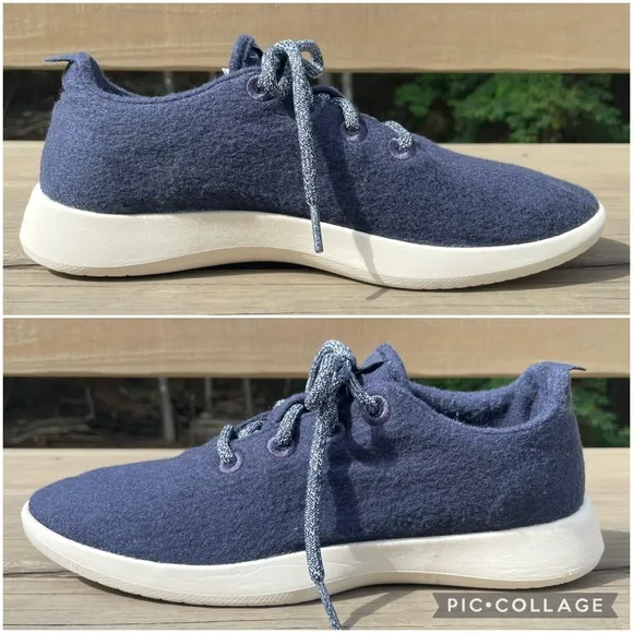 Allbirds Wool Runners in Tuke Midnight Blue shoes size 10