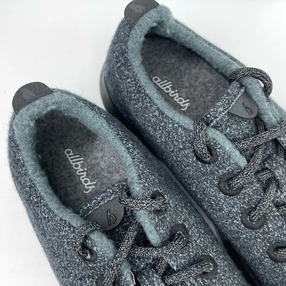ALLBIRDS Wool Runners Sneakers Dark Kea Green With Black Sole Size 10