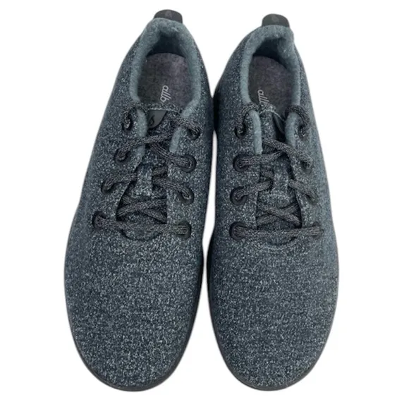ALLBIRDS Wool Runners Sneakers Dark Kea Green With Black Sole Size 10