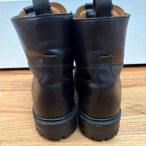 Allen Edmonds Chapman Black Leather Weatherproof Combat Boots Size 10.5