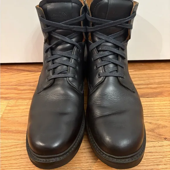 Allen Edmonds Chapman Black Leather Weatherproof Combat Boots Size 10.5