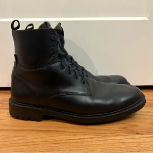 Allen Edmonds Chapman Black Leather Weatherproof Combat Boots Size 10.5