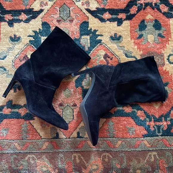 ALLSAINTS Orlana Suede Leather Boots Black Size 39 (9)