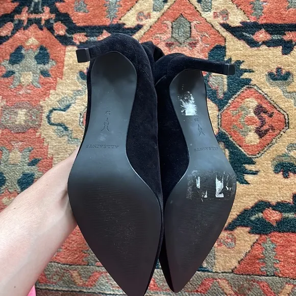 ALLSAINTS Orlana Suede Leather Boots Black Size 39 (9)