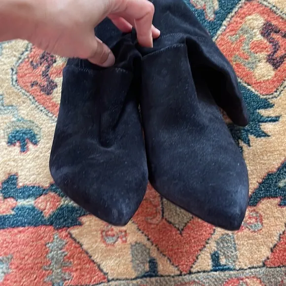 ALLSAINTS Orlana Suede Leather Boots Black Size 39 (9)