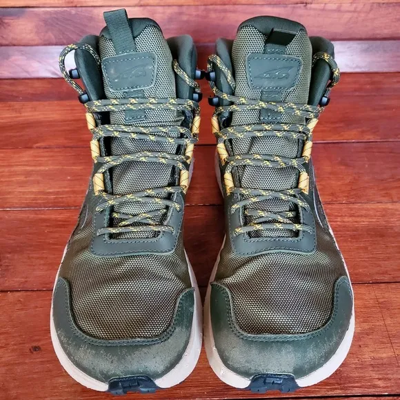 Altra Hiking Boots Men 8.5 Dusty Olive Green Timp 5 Hiker GTX Goretex Vibram