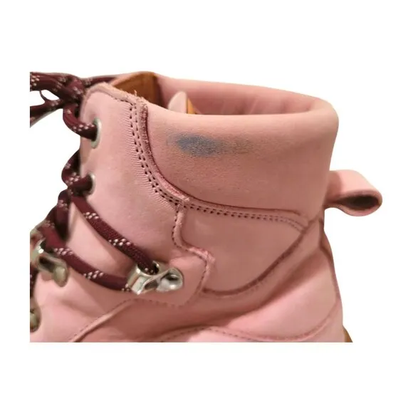 &amp; other stories and other stories pink chunky hiking boots 38 size 8 siri lace u
