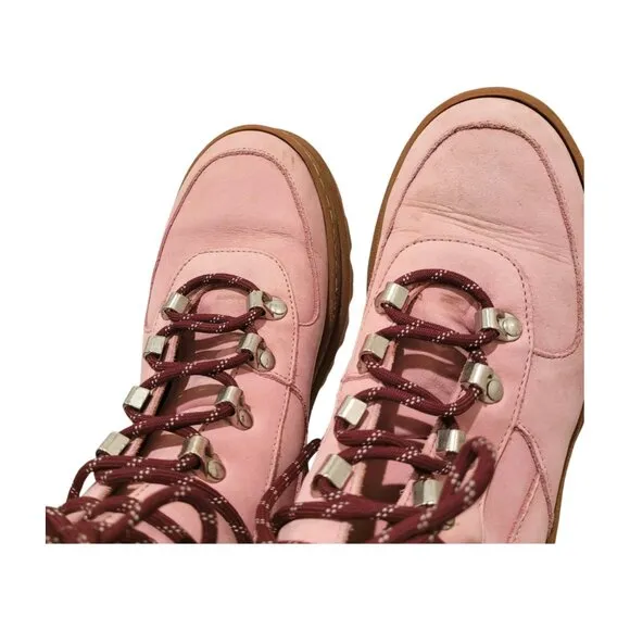 &amp; other stories and other stories pink chunky hiking boots 38 size 8 siri lace u