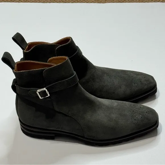 Animas Code Gray Perforated Toe Lux Suede Equestrian Ankle Boots Men’s Size 11