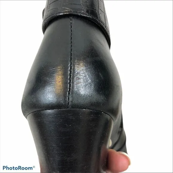Anne Klein Gansee Black Ankle Boots Size 10