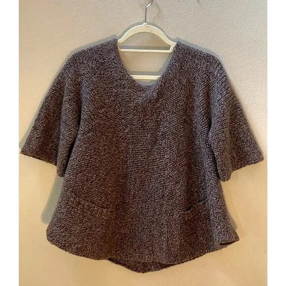 Anthropologie - Cosy Wool Knit Sweater Cardigan Buttons ~ Sz M ~ Swing Flounce!