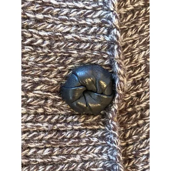Anthropologie - Cosy Wool Knit Sweater Cardigan Buttons ~ Sz M ~ Swing Flounce!