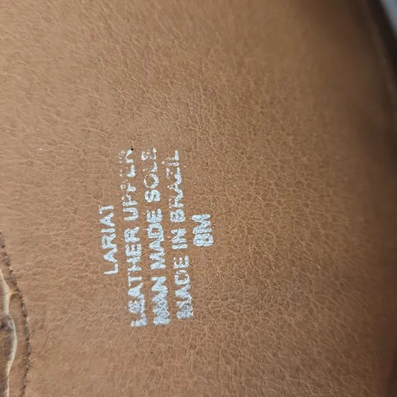 Anthropologie Matisse Lariat Brown Leather Braided Calf Height Riding Boots 8M