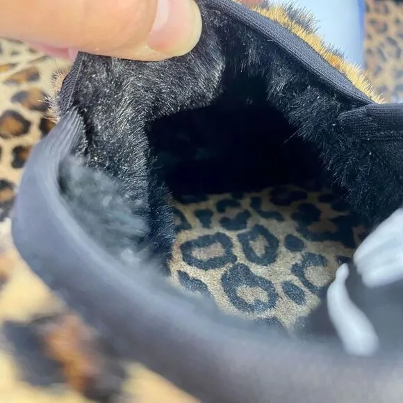 Anthropologie P448 Laby Slippers Brown Animal Print Motif Size 39 or 8.5