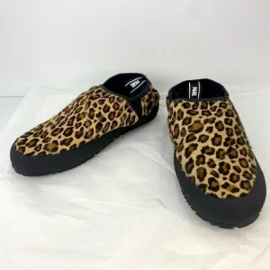 Anthropologie P448 Laby Slippers Brown Animal Print Motif Size 39 or 8.5
