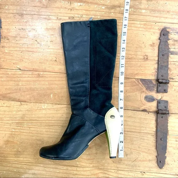 Anthropologie Terra Plana Two Tone Leather Boots 8.5 Retro Classic Academia