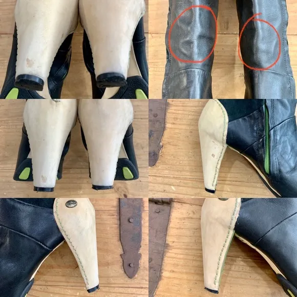 Anthropologie Terra Plana Two Tone Leather Boots 8.5 Retro Classic Academia