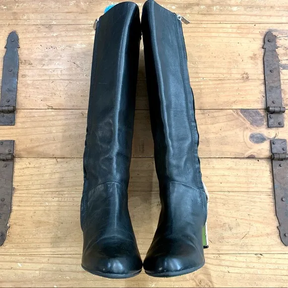 Anthropologie Terra Plana Two Tone Leather Boots 8.5 Retro Classic Academia