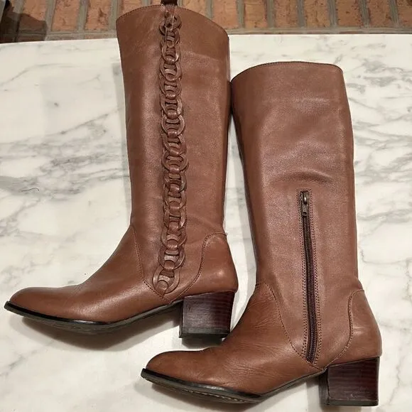 Anthropologie brown riding boots