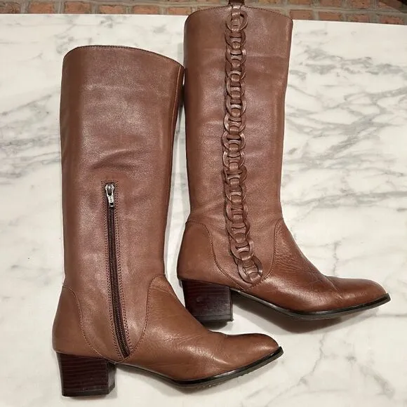 Anthropologie brown riding boots