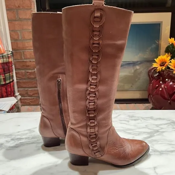 Anthropologie brown riding boots