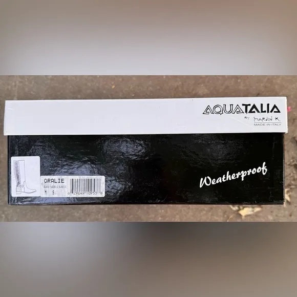 Aquatalia Oralie Black Suede Equestrian Riding Boots Made in Italy Sz 9