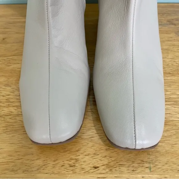 Aquatalia Selini Leather Women’s Boots Booties Cream Ivory Size 10.5 NWOT