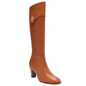 Arezzo Women's Vivian Leather Mid BlockKnee High Boots- 9.5B