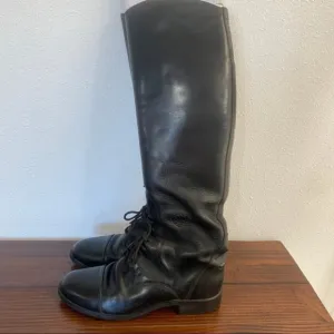 Ariat 55101 Heritage Equestrian Leather Riding Boots Med/Reg Womens 7 Tall Black