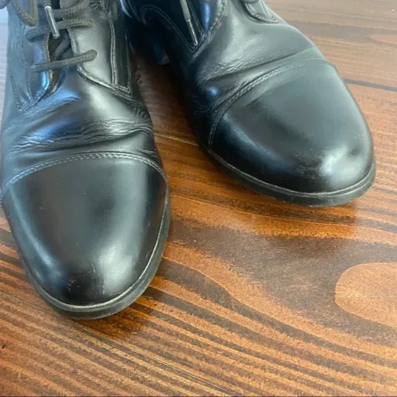 Ariat 55101 Heritage Equestrian Leather Riding Boots Med/Reg Womens 7 Tall Black