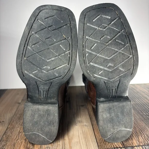 Ariat Boots Boys 1 Quickdraw Western Boot Leather Pull On Riding Rodeo Outdoors