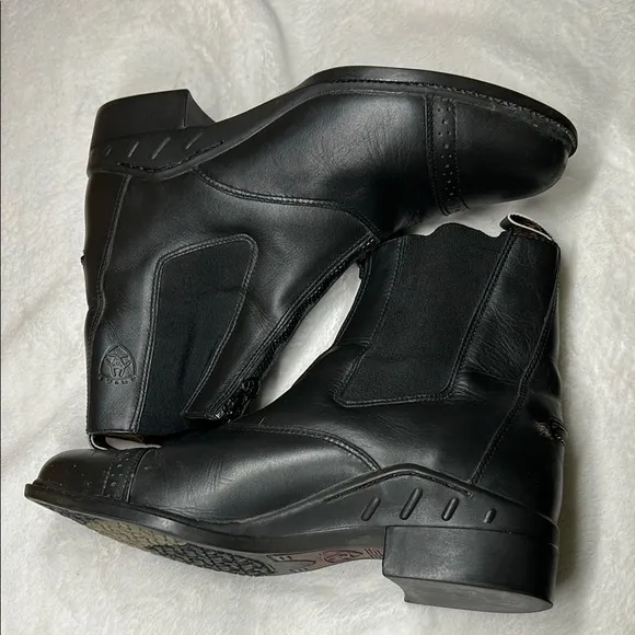 Ariat Boots Men's Size 11 Black Leather Heritage Zip Paddock