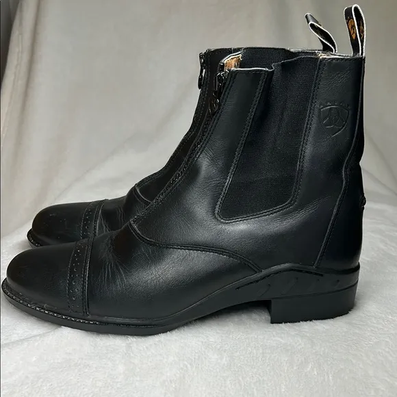 Ariat Boots Men's Size 11 Black Leather Heritage Zip Paddock