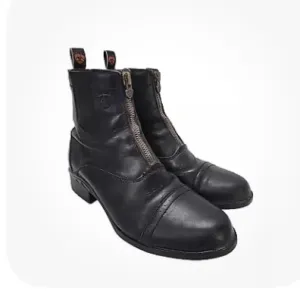 Ariat Boots Men's Size 11 Black Leather Heritage Zip Paddock