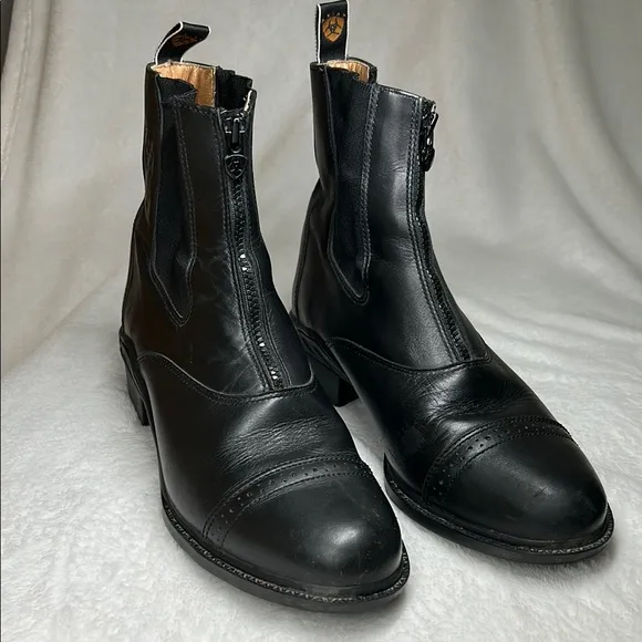 Ariat Boots Men's Size 11 Black Leather Heritage Zip Paddock