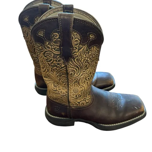 Ariat Brown and Tan Western Boots