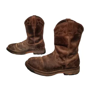 Ariat Brown Leather Cowboy Western Work Boots Men's Size 14D