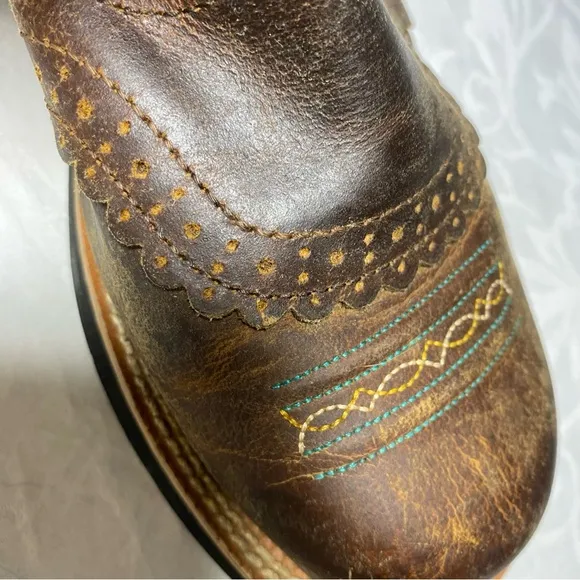 Ariat Fatbaby Cowgirl Sheila Leather Turquoise Cowboy Boots Embroidered Wom 10 B