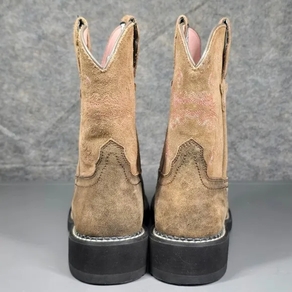 Ariat‎ Fatbaby II Women's 6.5B Boots Brown Leather Western Riding