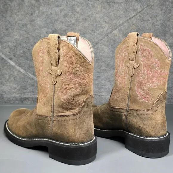 Ariat‎ Fatbaby II Women's 6.5B Boots Brown Leather Western Riding