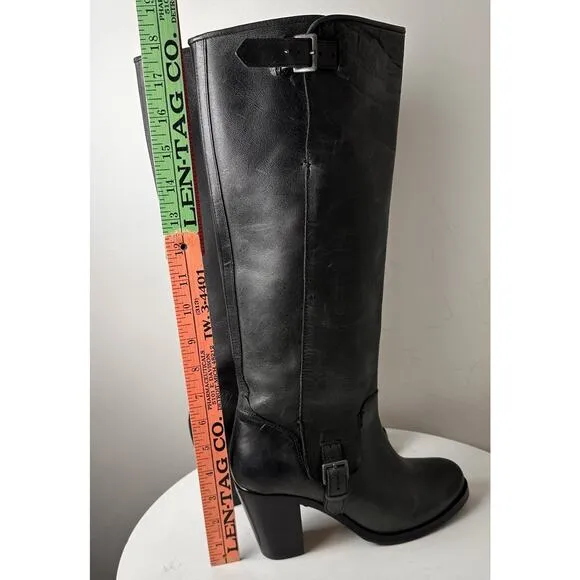 Ariat Gold Coast Riding Leather Boots Tall Sz 8 Gray Western Cowgirl Equestrian