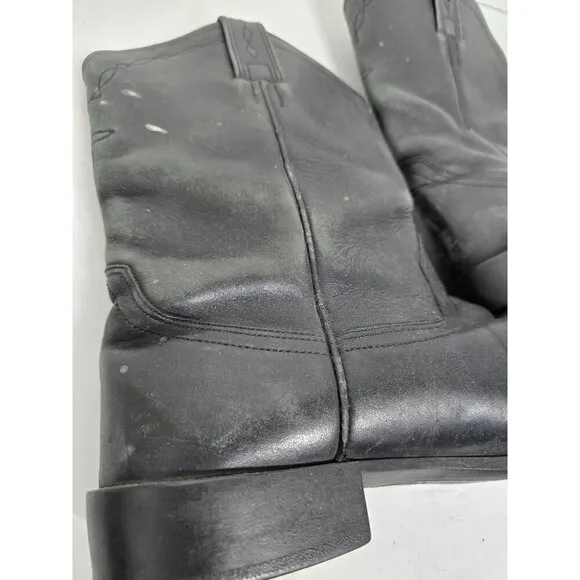 Ariat Heritage Black Leather Roper Boots