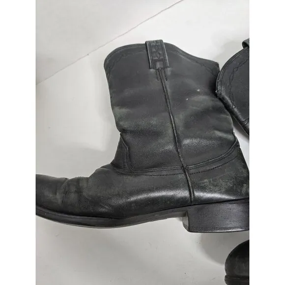 Ariat Heritage Black Leather Roper Boots