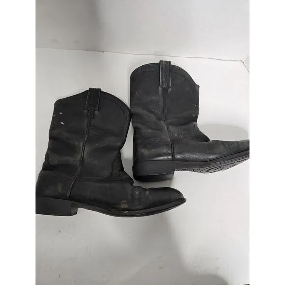 Ariat Heritage Black Leather Roper Boots