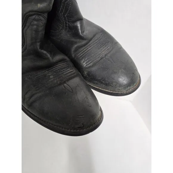 Ariat Heritage Black Leather Roper Boots