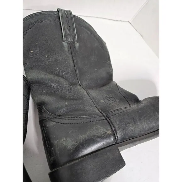 Ariat Heritage Black Leather Roper Boots