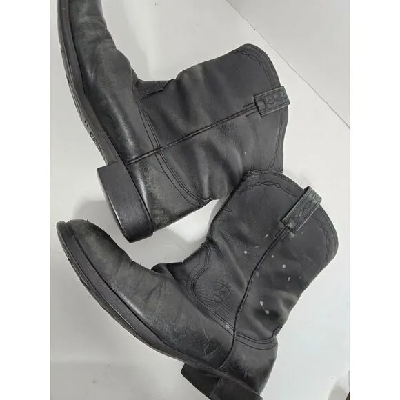 Ariat Heritage Black Leather Roper Boots