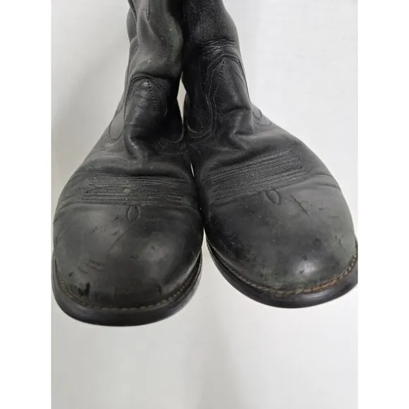 Ariat Heritage Black Leather Roper Boots