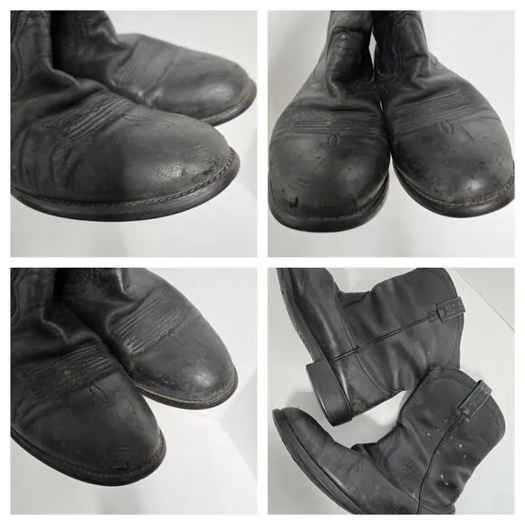 Ariat Heritage Black Leather Roper Boots