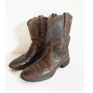 ARIAT Heritage Roper Boots Brown Cowboy Boots Mens size 6B